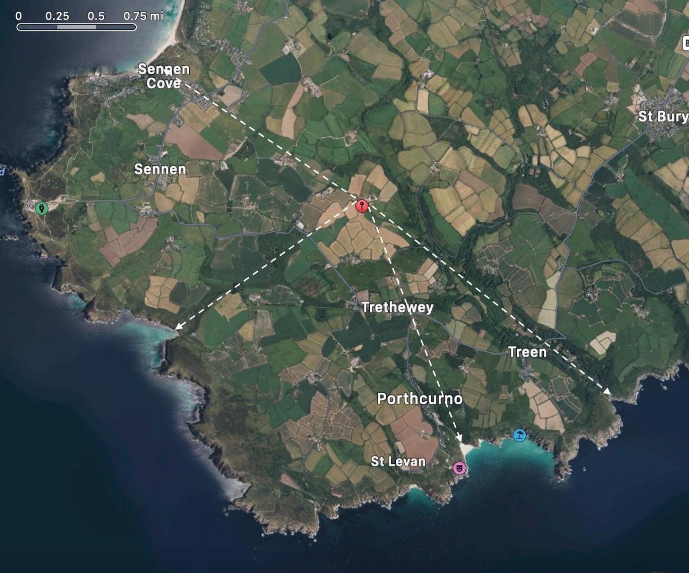 Trengothal Barn Leilighet Porthcurno Eksteriør bilde